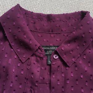 Banana Republic Textured Purple Blouse